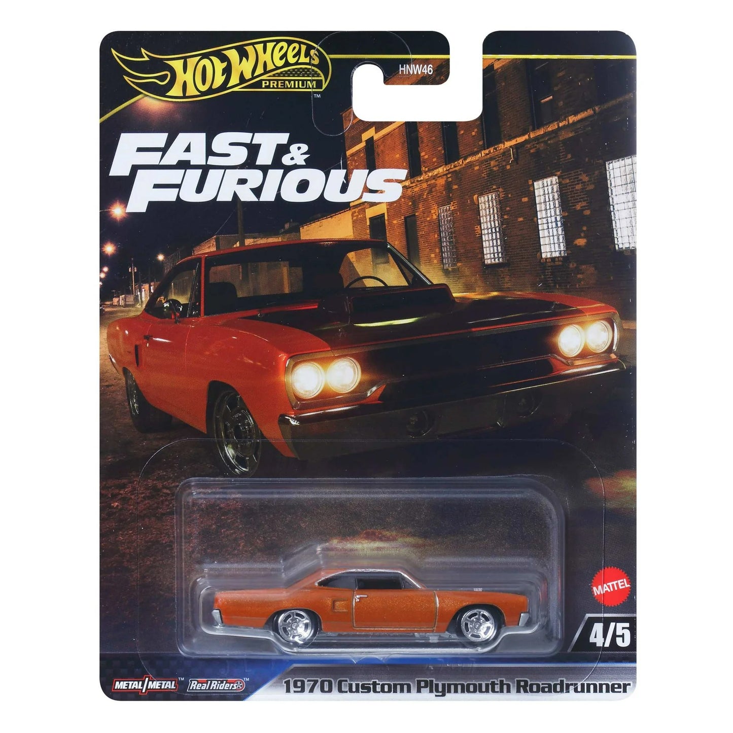 Hot Wheels Premium 1:64 Fast & Furious 1970 Custom Plymouth Roadrunner
